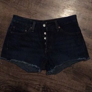 Levi 501 Shorts Dark Wash